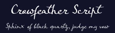 Crowfeather Script by Hanoded — Script Handwritten Font — thumbnail 2