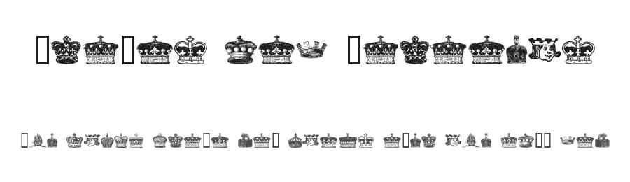 Crowns and Coronets by Emerald City Fontwerks — Dingbats Font