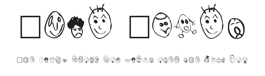 Crud Heads by Andy Krahling — Dingbats Font