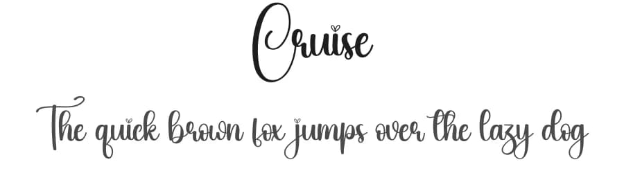 Cruise by Scratchones — Script Handwritten Font