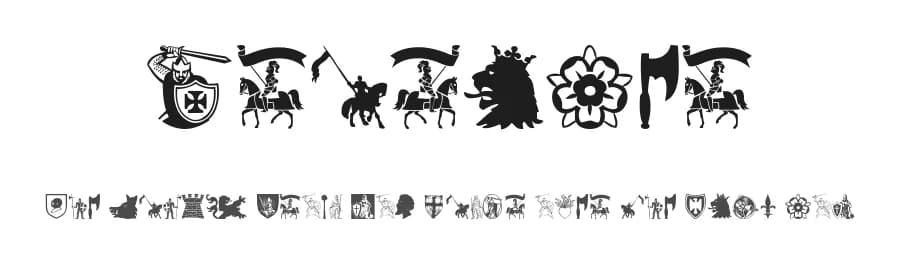 Crusader by Woodcutter — Dingbats Font