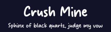 Crush Mine by Origin Type — Script Handwritten Font — thumbnail 2