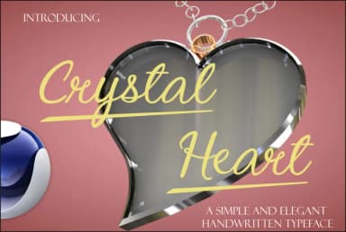 Crystal Heart Font by Jaime Rangel Castro — Script Handwritten Font — thumbnail 1