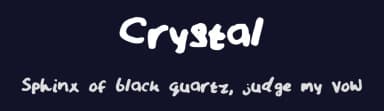 Crystal by Crystal Cowhig — Script Handwritten Font — thumbnail 2
