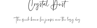 Crystal Dust by Geranium Space — Script Handwritten Font — thumbnail 1