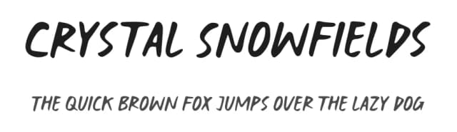 Crystal Snowfields by Geranium Space — Script Handwritten Font