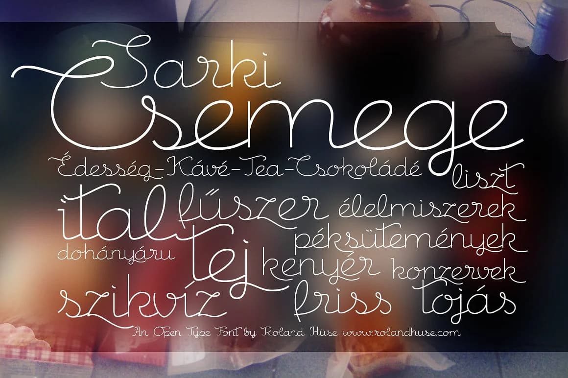 Csemege Font by Roland Hüse Design — Script Handwritten Font