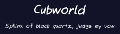 Cubworld by Jacob Kongaika — Script Handwritten Font — thumbnail 2