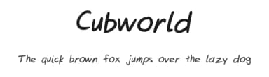 Cubworld by Jacob Kongaika — Script Handwritten Font — thumbnail 1