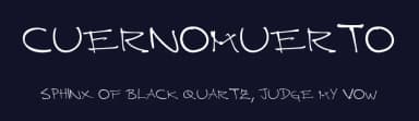 Cuernomuerto by cuernomuerto — Script Handwritten Font — thumbnail 2
