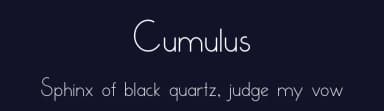 Cumulus by Augusta Lindquist — Sans Serif Font — thumbnail 2