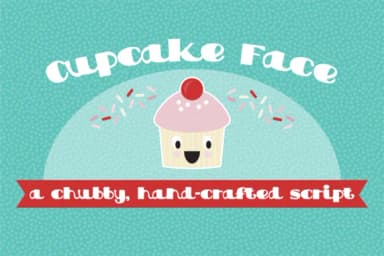Cupcake Face Font by Illustration Ink — Script Handwritten Font — thumbnail 1