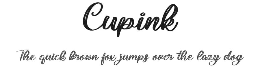 Cupink by Calligraphy Fonts — Script Handwritten Font