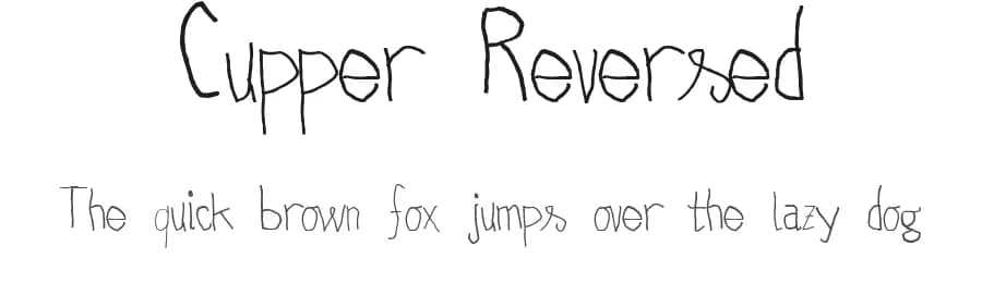 Cupper Reversed by Morice Cupper — Script Handwritten Font