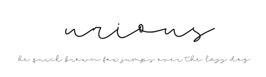 Curious by Fontysia — Script Handwritten Font