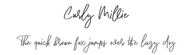 Curly Millie by Hamzah Muhamad Ihsan — Script Handwritten Font — thumbnail 1
