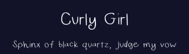 Curly Girl by SarahGM — Script Handwritten Font — thumbnail 2