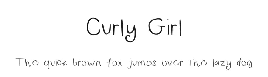 Curly Girl by SarahGM — Script Handwritten Font
