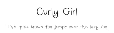 Curly Girl by SarahGM — Script Handwritten Font — thumbnail 1