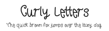 Curly Letters by Kylie Morris — Script Handwritten Font — thumbnail 1