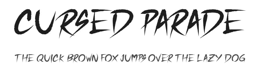 Cursed Parade by Seneka Grafika — Script Handwritten Font