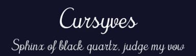 Cursyves by Yves Michel — Script Handwritten Font — thumbnail 2