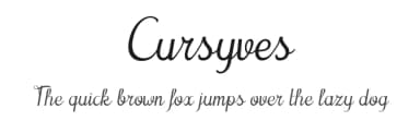 Cursyves by Yves Michel — Script Handwritten Font — thumbnail 1
