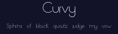 Curvy by Riccardo Mecheri — Sans Serif Font — thumbnail 2
