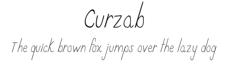 Curzab by Pixeluigi — Script Handwritten Font