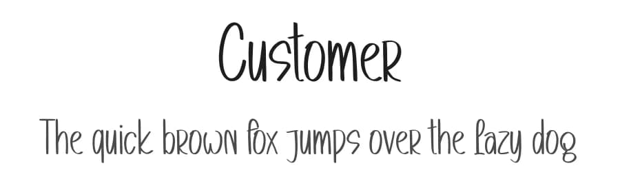Customer by Etik Fatimah — Script Handwritten Font