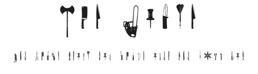 Cut Point by Pallor Publishing — Dingbats Font