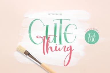 Cute Thing Duo Font by Khurasan — Script Handwritten Font — thumbnail 1
