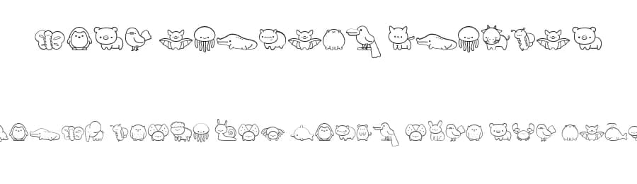 Cute Animals Dingbat by Octotype  | Thomas Boucherie — Dingbats Font