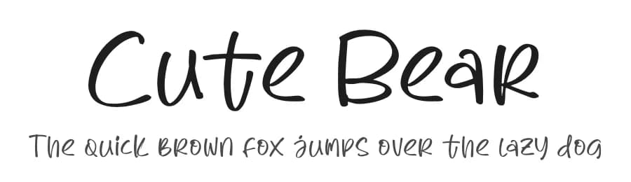 Cute Bear by Letterena Studios — Script Handwritten Font
