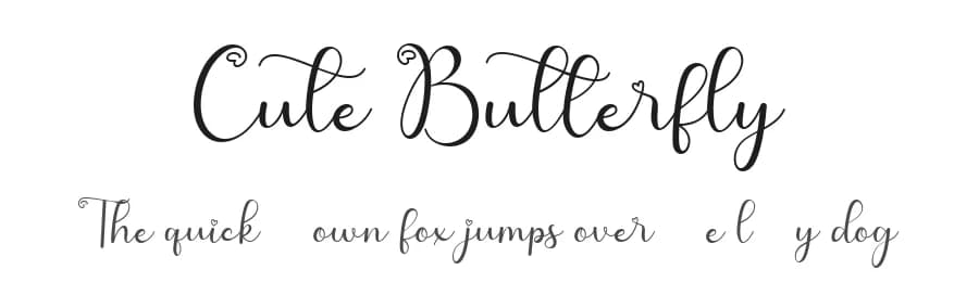 Cute Butterfly by AEN Creative Studio — Script Handwritten Font