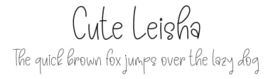 Cute Leisha by Nirmala Creative — Script Handwritten Font — thumbnail 1
