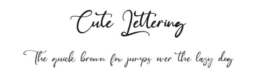 Cute Lettering by Arlila Foundation — Script Handwritten Font