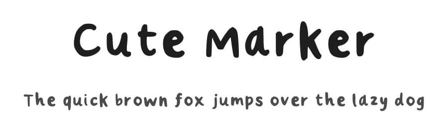 Cute Marker by Emily Underworld — Script Handwritten Font