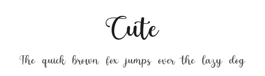 Cute by nailetter — Script Handwritten Font