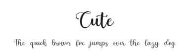 Cute by nailetter — Script Handwritten Font — thumbnail 1