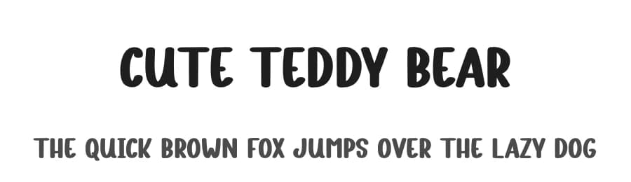 Cute Teddy Bear by Andi Moz — Script Handwritten Font