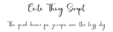 Cute Thing Script by Khurasan — Script Handwritten Font — thumbnail 1