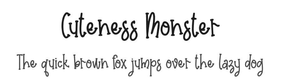 Cuteness Monster by Abo Daniel Studio — Script Handwritten Font