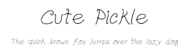 Cute Pickle by Hilde Bakken — Script Handwritten Font — thumbnail 1