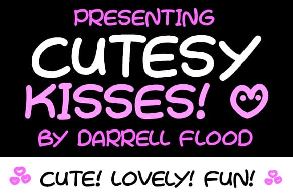 Cutesy Kisses Font by Dadiomouse — Script Handwritten Font