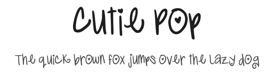 Cutie Pop by Megan Toy — Script Handwritten Font