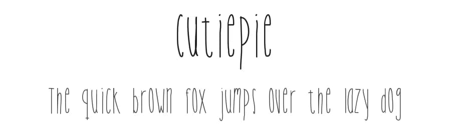 Cutiepie by ronjam — Script Handwritten Font
