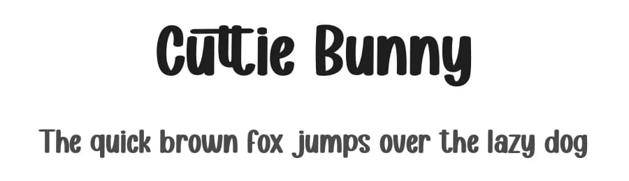 Cuttie Bunny by Scratchones — Script Handwritten Font