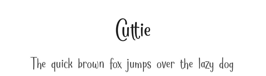 Cuttie by Toko Laris Djaja — Script Handwritten Font