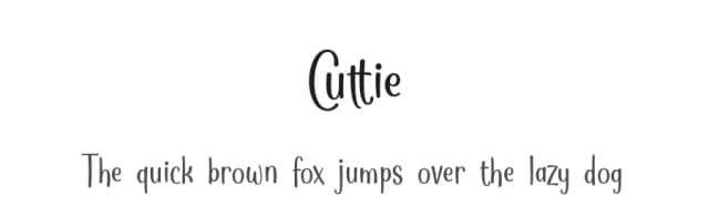 Cuttie by Toko Laris Djaja — Script Handwritten Font
